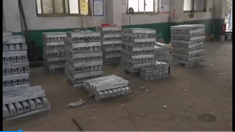高電位D型鎂合金犧牲陽極生産中